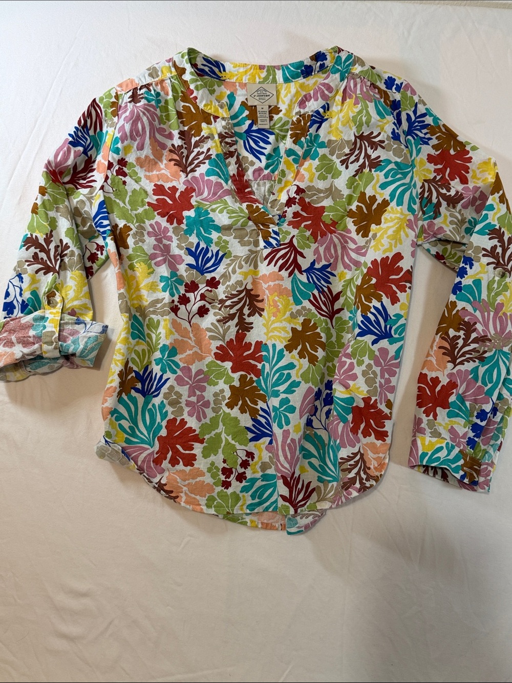 St. John's Bay Multicolor Floral Button-Down Shirt